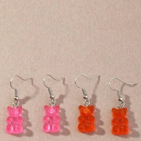 Gummy Bear Multi-coloured Drop Earrings - Picture 2 of 3